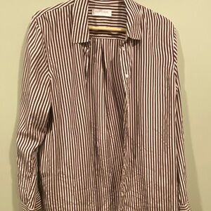 Everlane Men's Black and White Striped Shirt